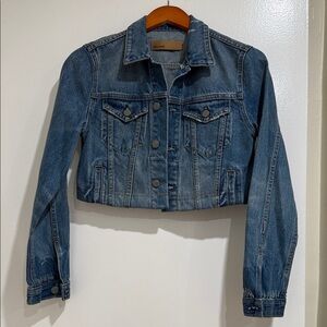 GRLFRND Blue Cropped Jean Jacket